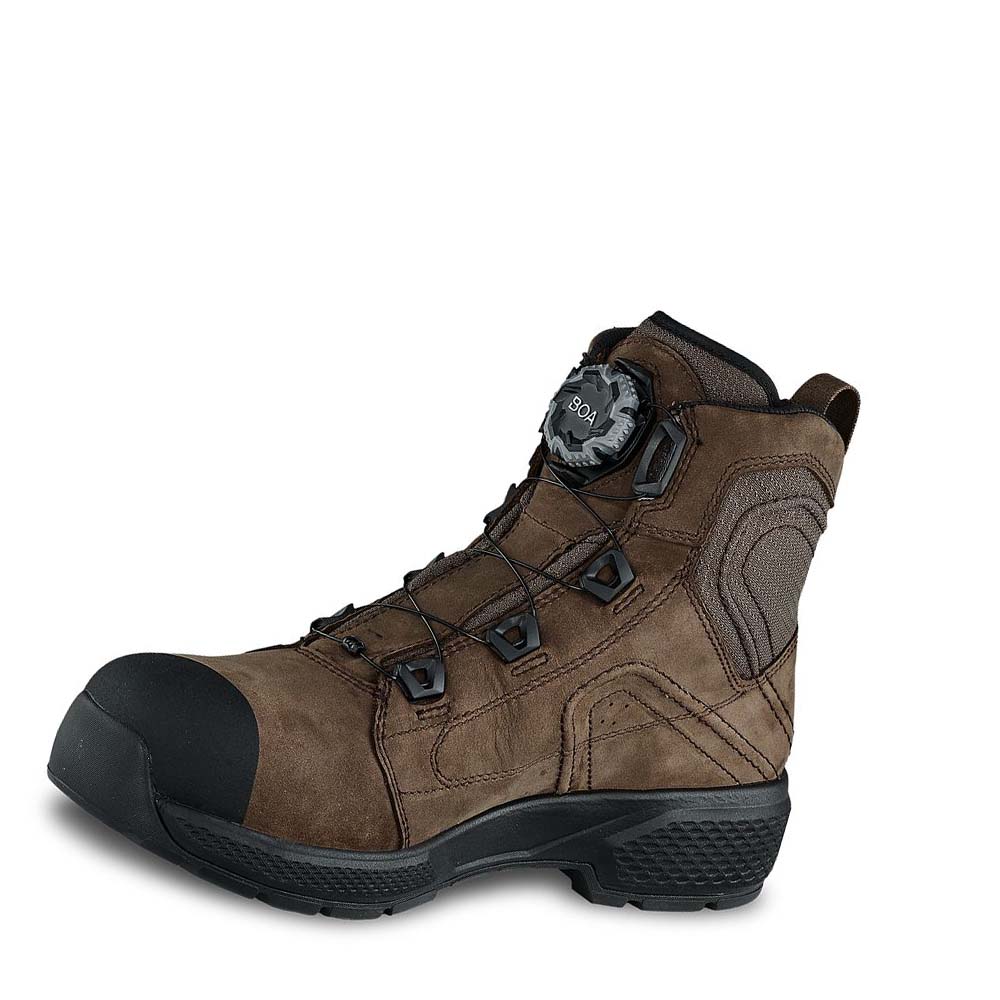 Red Wing Exos Lite 6-inch Safety Toe Men's Waterproof Boots Brown | ZA 42VRW